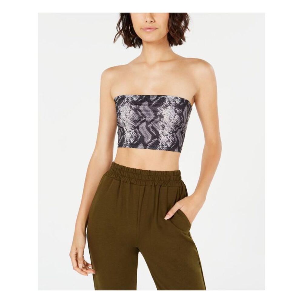 WAISTED Womens Sleeveless Strapless Party Crop Top